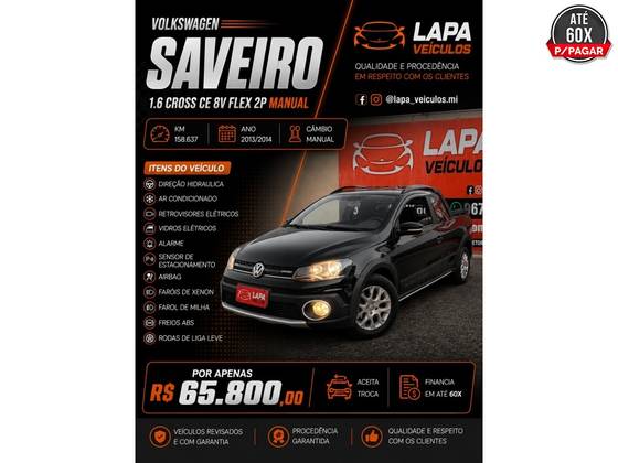 VOLKSWAGEN SAVEIRO 1.6 CROSS CE 8V FLEX 2P MANUAL VOLKSWAGEN SAVEIRO 1.6 CROSS CE 8V FLEX 2P MANUAL